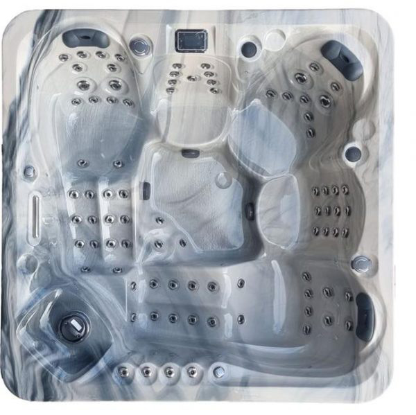 A Large 5-Seat Solid White Hot Tub